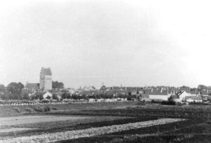 001 0028 Blick auf die Schaller Chaussee und die Stadt Allenburg