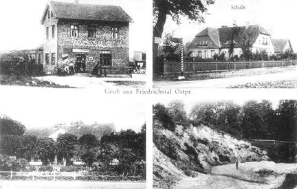 016 0003 Alte Postkarte ein Gruss aus Friedrichsthal