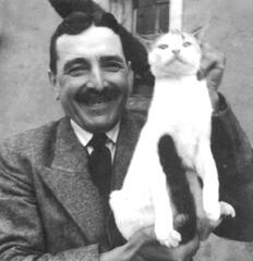 017 0020 Martin Gruber mit seiner Katze
