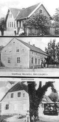 020 0055 Diese alte Postkarte von Gauleden zeigt die Schule das Gasthaus Heinrich Koehn und die Oberfoersterei