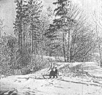 023 0056 Im Bereich der Oberfoersterei im Winter 1941