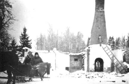 035 0044 Das im 1 Weltkrieg 1914 zerstoerte Gundauer Waldhaus