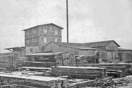 036 0012 Das Saegewerk und die Mahlmuehle der Familie Eduard Broeker Erbaut im Jahre 1908 abgebrannt 1921