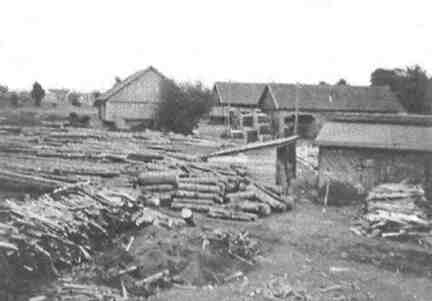 036 0020 Der Holzlagerplatz vom Saegewerk Eduard Broeker