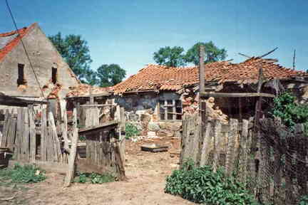 038 1018 Voll dem Ruin ueberlassenes Grundstueck in Hasenberg im Jahre 1993