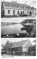046 0011 Postkarte Klein Nuhr Gasthaus zum Silberberg Partie am Silberberg und die Schule