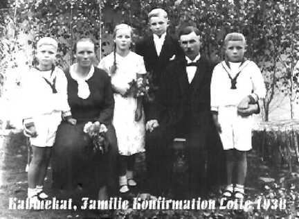 057 0025 Familie Kassmekat anlaesslich der Konfirmation der Tochter Lotte 1938