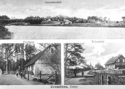 059 0003 Alte Postkarte vom Ortsteil Cremitten
