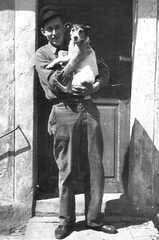 077 1010 Erich Blaetke mit Flocki in Biere 1951