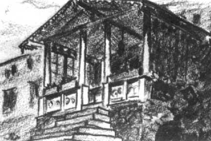 085 0011 Miguschen Zeichnung der Freitreppe zum Gutshaus