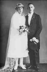 085 0028 Brautpaar Richard Weiss und Elma Weiss geb Reimer