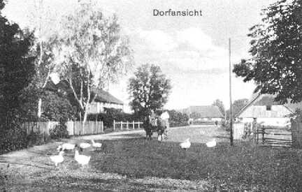 087 0004 Eine alte Postkarte von Romau zeigt die Dorfan sicht Die Karte wurde am 14 07 1939 geschrieben wie der Stempel ausweist