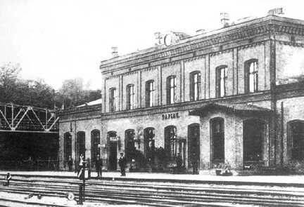 105 0013 Alte Ansicht vom Bahnhof in Tapiau