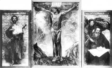 105 0039 Das Triptychon von Lovis Corinth aus der Sakristei der Tapiauer Kirche Das Bild ist seit 1945 ver schollen