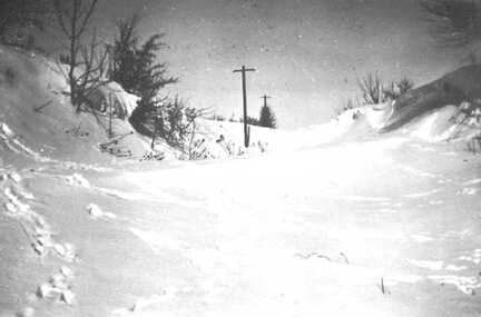 109 0014 Der Weg von Wargienen zur Reichsstrasse 1 im Winter