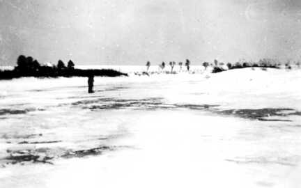109 0041 Vereister Pregel im Winter 1940 41 bei Wargienen