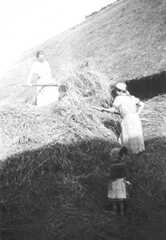 112 0018 Elma Persian Klara und Ursula Lange im Stroh