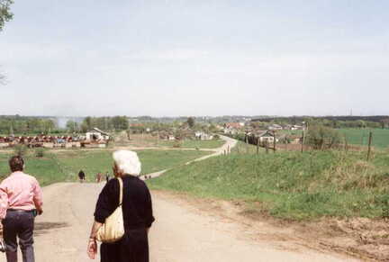 116 1008 Zohpen 1992 Blick auf Zohpen gesehen vom Pregelswalder Friedhofsberg